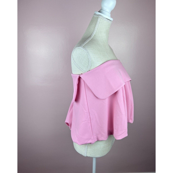 NWT Zara Barbie Pink Tube Top Strapless top/Skirt Bubble Lined Blogger Fav Sz M - Picture 5 of 14